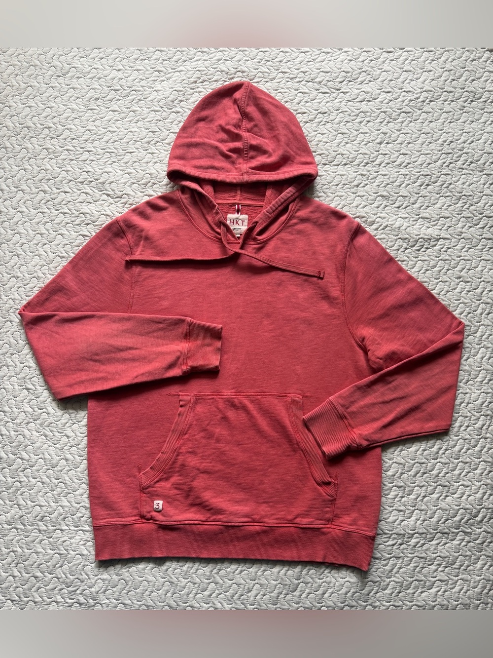 HKT Hackett London HM580727 Men’s L Jack Red 100% Cotton Pullover Hoodie